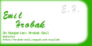 emil hrobak business card